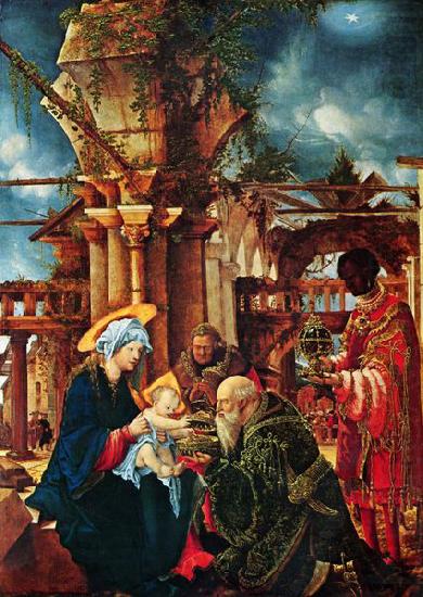 Albrecht Altdorfer Die Anbetung der Heiligen Drei Konige oil painting picture